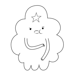 Angry Lumpy Space Princess Adventure Time Free Coloring Page for Kids