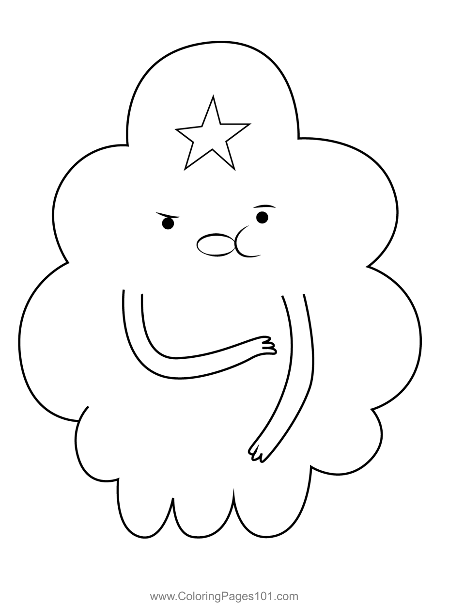 Angry Lumpy Space Princess Adventure Time Coloring Page for Kids - Free ...