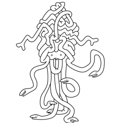 Brain Beast Adventure Time Free Coloring Page for Kids