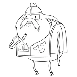 Gnome Knight Adventure Time Free Coloring Page for Kids
