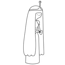 Happy Princess Bubblegum Adventure Time Free Coloring Page for Kids