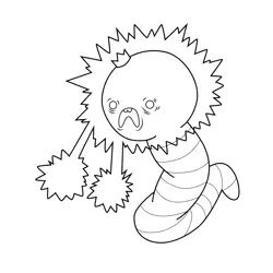 King Worm Adventure Time Free Coloring Page for Kids