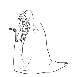 Reaper Adventure Time Free Coloring Page for Kids