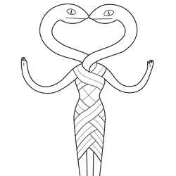 Snake Heads Adventure Time Free Coloring Page for Kids