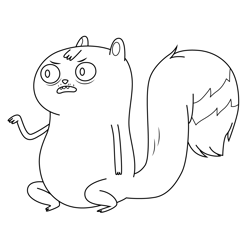 Squirrel Adventure Time Free Coloring Page for Kids