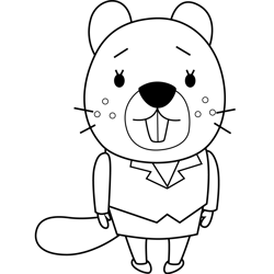 Bevanu Aggretsuko Free Coloring Page for Kids