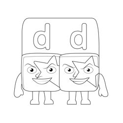 Digraph Dd Alphablocks Free Coloring Page for Kids