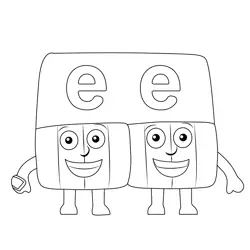 Digraph Ee Alphablocks Free Coloring Page for Kids