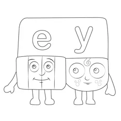 Digraph Ey Alphablocks Free Coloring Page for Kids