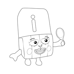 I Small Alphabets Alphablocks Free Coloring Page for Kids