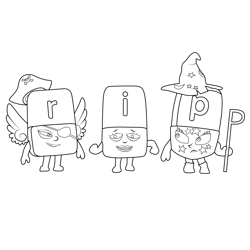 Rust In Piece! Alphablocks Free Coloring Page for Kids