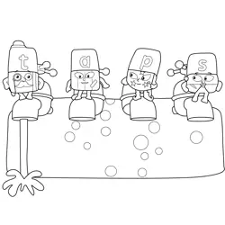 Taps Alphablocks Free Coloring Page for Kids