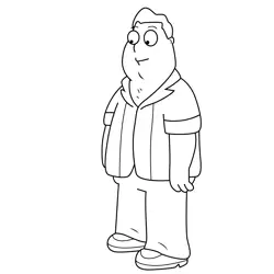 Al Tuttle American Dad! Free Coloring Page for Kids
