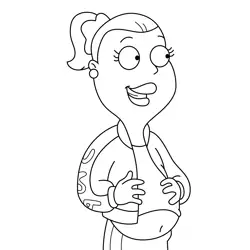 Betsy White American Dad! Free Coloring Page for Kids