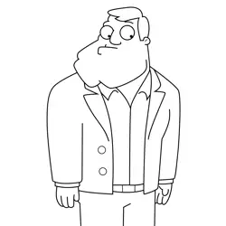 Bill American Dad! Free Coloring Page for Kids