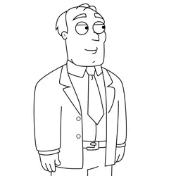 Dick Reynolds American Dad! Free Coloring Page for Kids