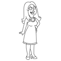 Francine Smith American Dad! Free Coloring Page for Kids