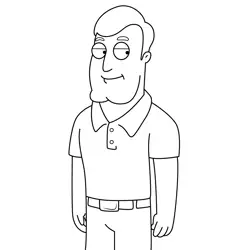 Greg Corbin American Dad! Free Coloring Page for Kids