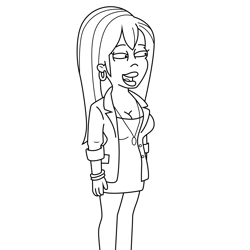 Gwen Ling American Dad! Free Coloring Page for Kids