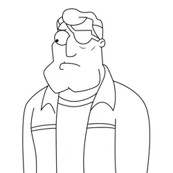 Jack Smith American Dad! Free Coloring Page for Kids