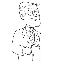 Jackson American Dad! Free Coloring Page for Kids