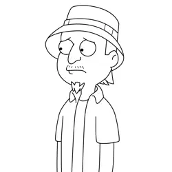 Jeff Fischer American Dad! Free Coloring Page for Kids