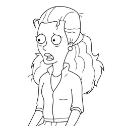 Julie American Dad! Free Coloring Page for Kids