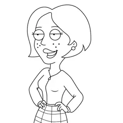Lindsey Coolidge American Dad! Free Coloring Page for Kids