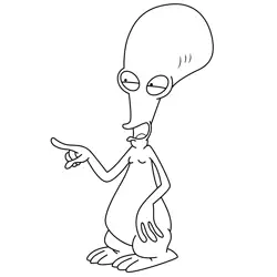 Roger The Alien American Dad! Free Coloring Page for Kids