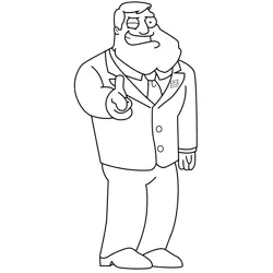 Stan Smith Pointing At You American Dad! Free Coloring Page for Kids
