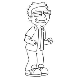 Steve Smith American Dad! Free Coloring Page for Kids