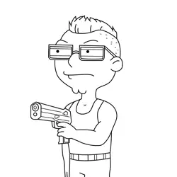 Steve arino American Dad! Free Coloring Page for Kids