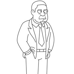Turlington American Dad! Free Coloring Page for Kids
