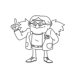 Dr. Frakes Amphibia Free Coloring Page for Kids