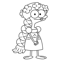 Felicia Sundew Amphibia Free Coloring Page for Kids