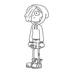 Haddie Amphibia Free Coloring Page for Kids