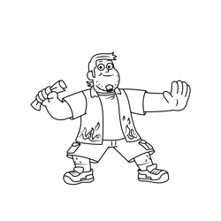 Ned Amphibia Free Coloring Page for Kids