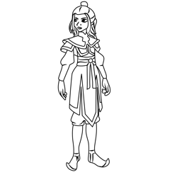 Azula From Avatar The Last Airbender Free Coloring Page for Kids