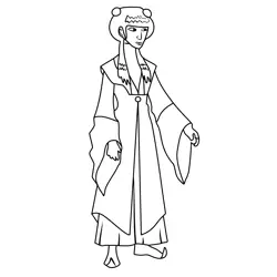 Mai From Avatar The Last Airbender Free Coloring Page for Kids