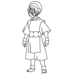 Toph Beifong From Avatar The Last Airbender Free Coloring Page for Kids