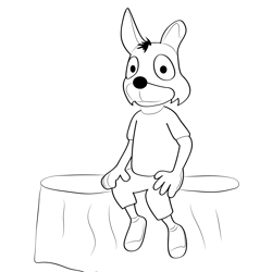 Sitting Jake Free Coloring Page for Kids
