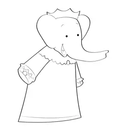 Smiling Queen Celeste Free Coloring Page for Kids