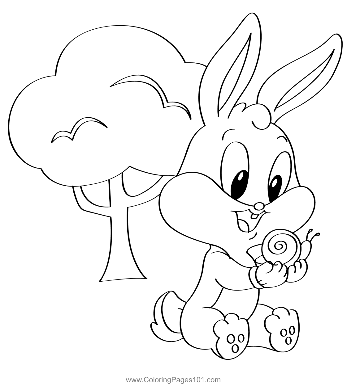 Baby Bugs Bunny With Snail