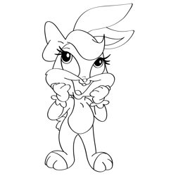 Baby Lola Bunny Free Coloring Page for Kids