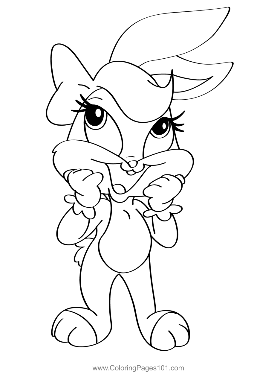 Baby Lola Bunny Coloring Page For Kids Free Baby Looney Tunes