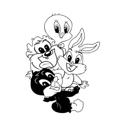 Baby Looney Tunes 1 Free Coloring Page for Kids