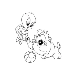 Baby Looney Tunes 2 Free Coloring Page for Kids