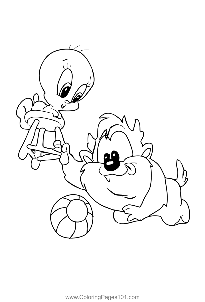 Baby Looney Tunes 2 Coloring Page for Kids - Free Baby Looney Tunes ...