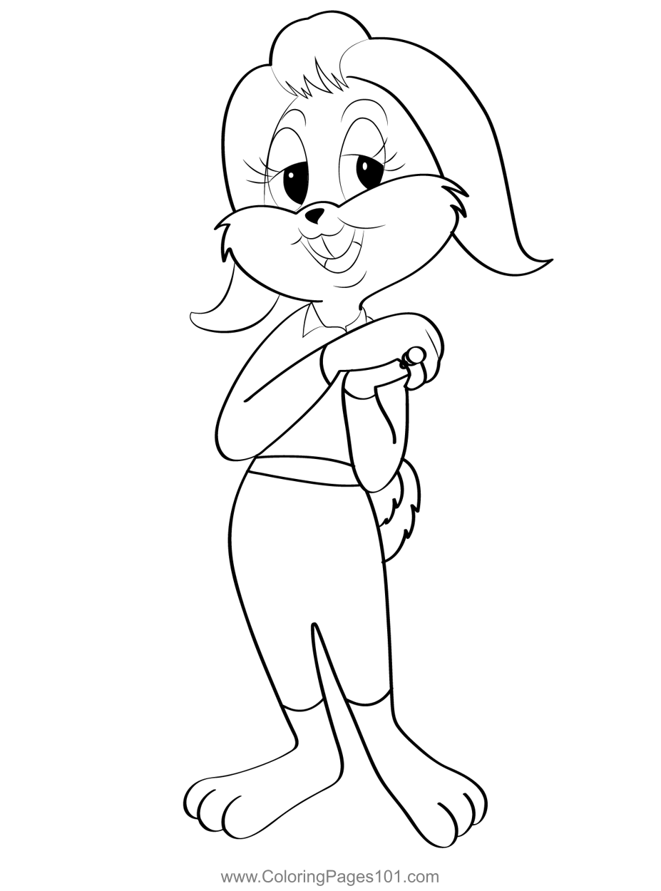 Cute Honey Bunny Coloring Page for Kids - Free Baby Looney Tunes Printable  Coloring Pages Online for Kids  | Coloring Pages for  Kids