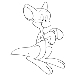 Kangaroo Hippety Hopper Free Coloring Page for Kids